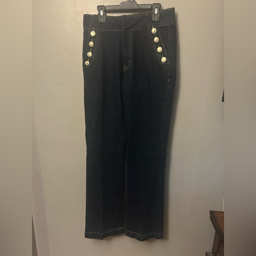 Autres Filles Women's Flare Jeans - dark blue military inspired - Picture 2 of 12